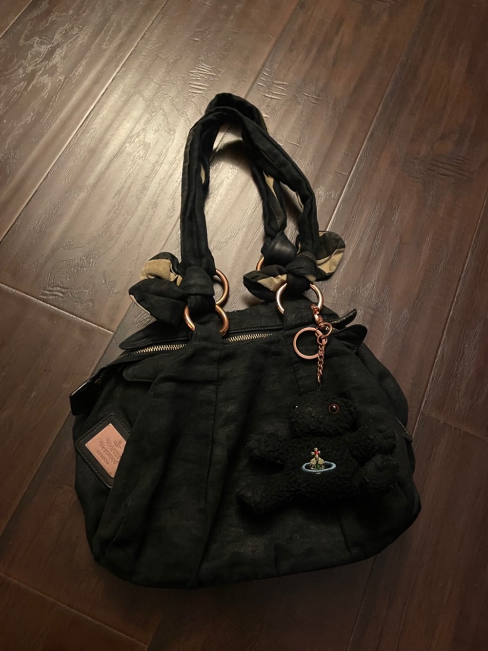 vivienne westwood black shoulder bag